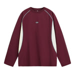 Embroidered loose long sleeved T-shirt for men