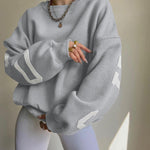 Casual Letters Print Sweatshirt Women Fashion