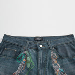 3D printed baggy wide-leg jeans
