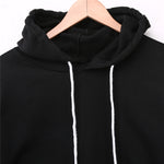 Women Sweatshirt Hoodies Solid Crop