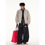 Design Simple Streetwear Loose Cargo Jacket for Men