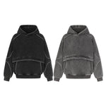 Washed hooded sweatshirt for men