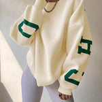 Casual Letters Print Sweatshirt Women Fashion