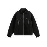 Design Simple Streetwear Loose Cargo Jacket for Men