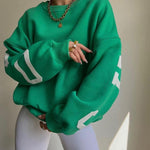 Casual Letters Print Sweatshirt Women Fashion