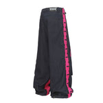 Color blocking splicing curved knife jeans for men