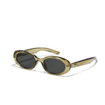 Oval rivet star sunglasses for women's glasses