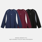 Embroidered loose long sleeved T-shirt for men