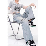 High-Waisted Denim Pants for Women