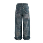 3D printed baggy wide-leg jeans