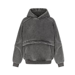 Washed hooded sweatshirt for men