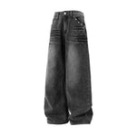Washed denim jeans for men