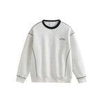 Red Sweatshirt with Embroidered Design for Men