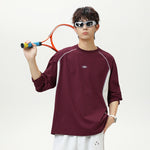 Embroidered loose long sleeved T-shirt for men