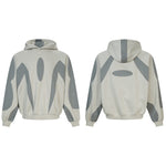 Brand Design Color-Blocking Spliced Hooded Jacket
