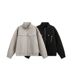 Design Simple Streetwear Loose Cargo Jacket for Men