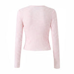 Hollow Sweet Bow Tie Soft Gentle Lightweight Top Outerwear Women