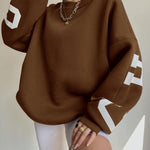 Casual Letters Print Sweatshirt Women Fashion